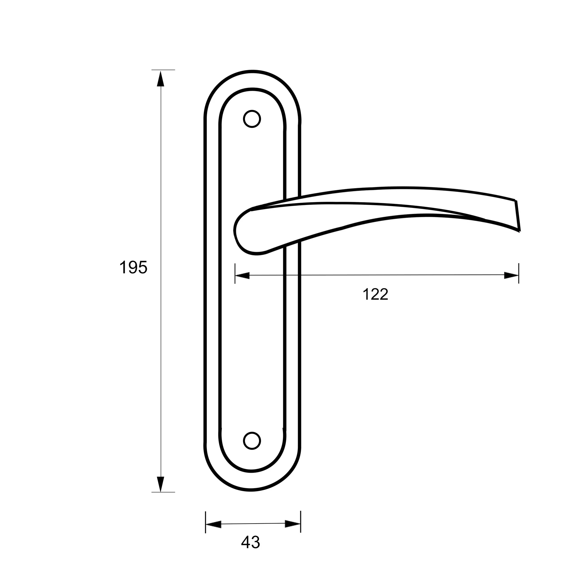 Apollo Silver Backplate Handle - Image 4