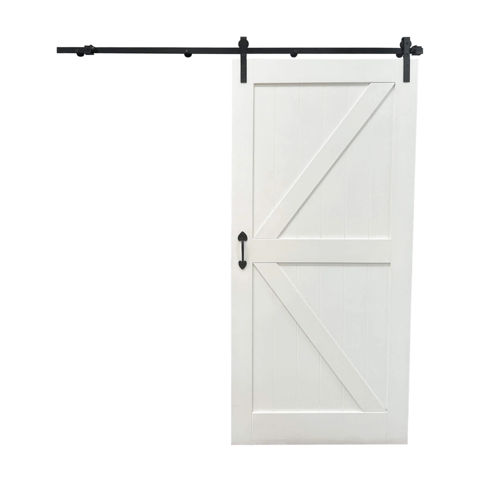 Easton White Primed Barn Door Set (40mm) - Image 4