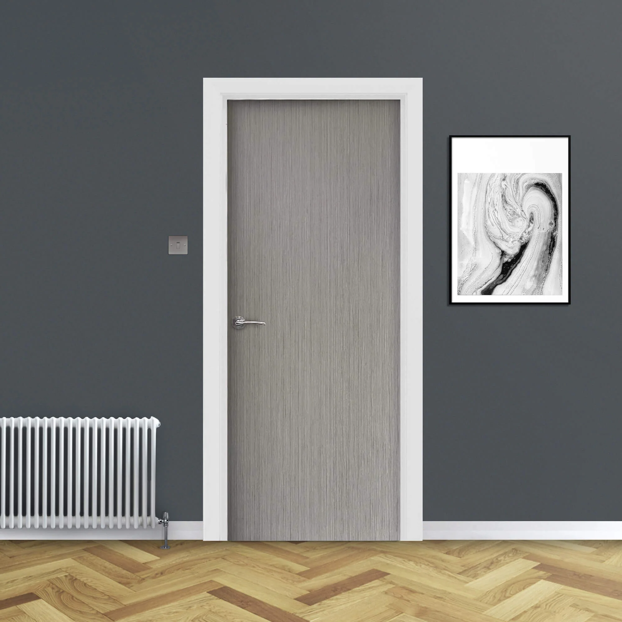 Flush Urban Grey Laminate Door (35mm) - Image 3