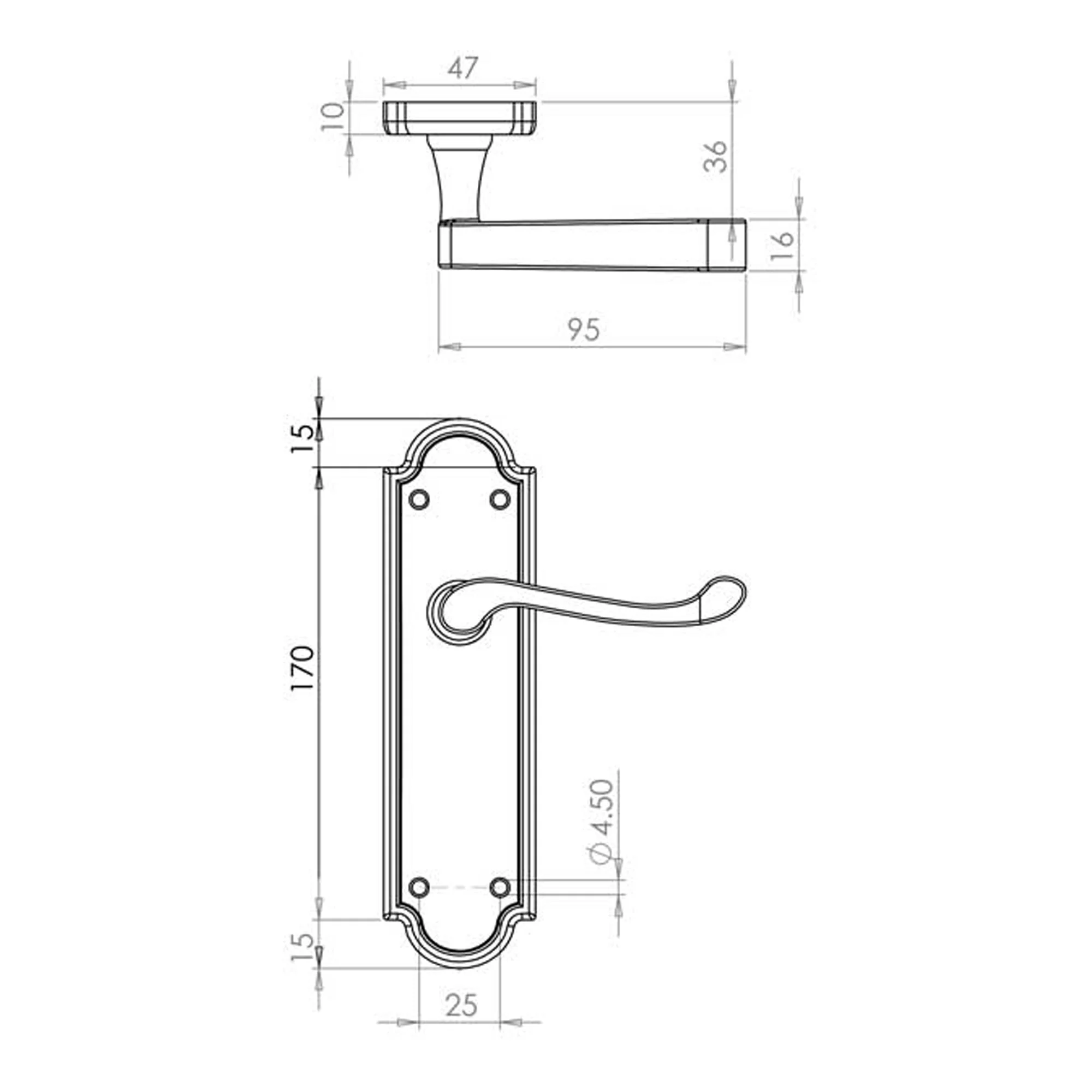 Henley Black Backplate Handle - Image 4