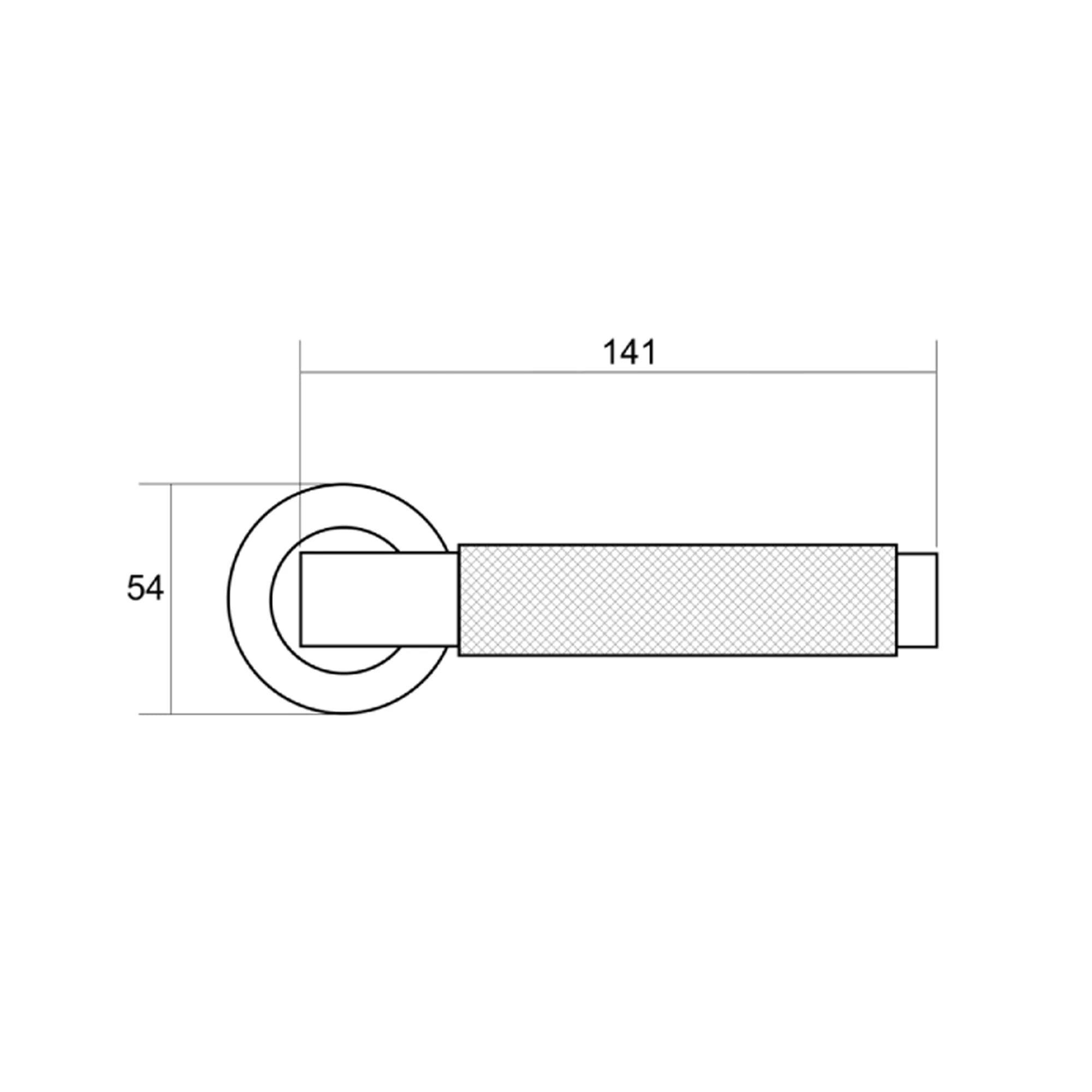 Knurled Satin Brass Handle - Image 5