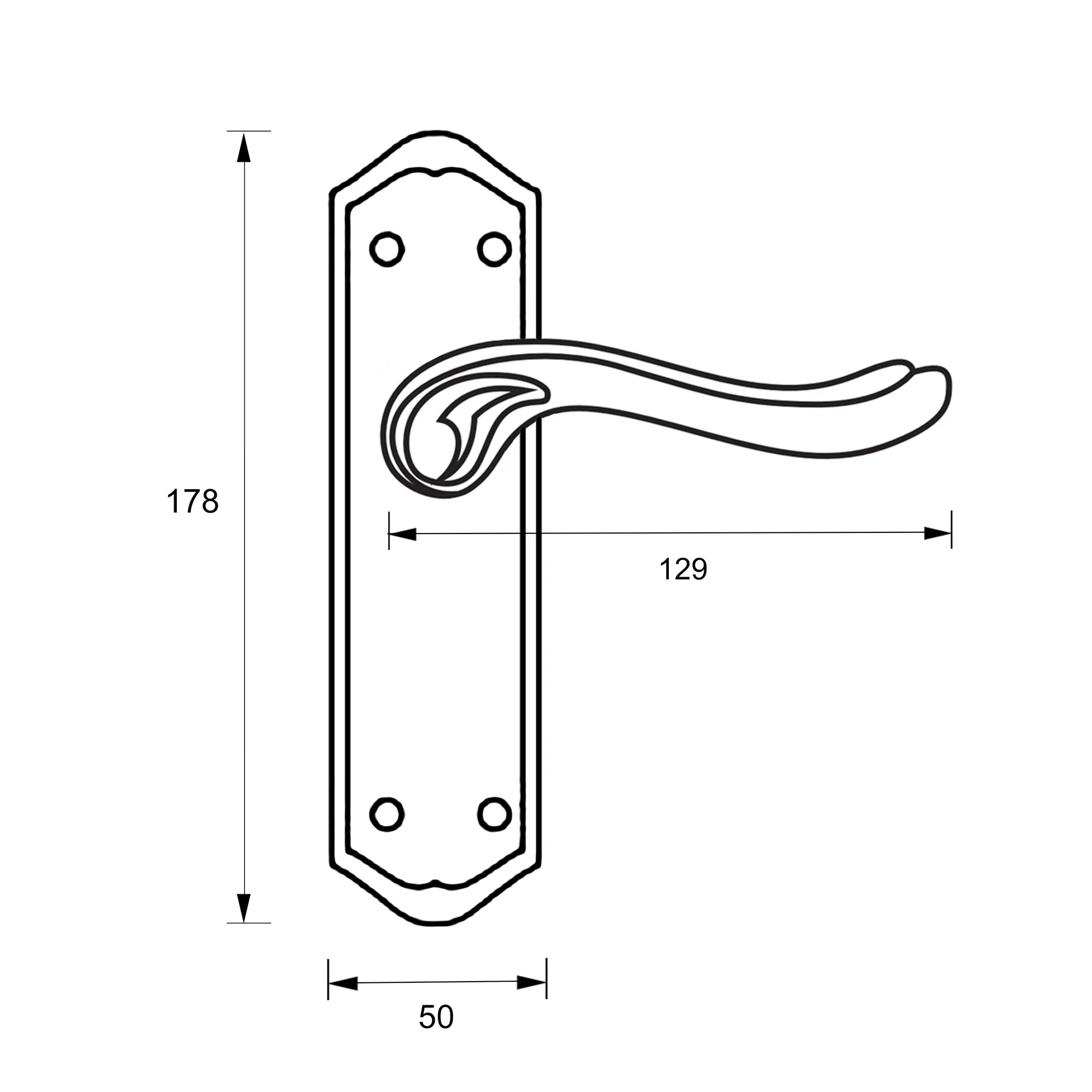 Monet Black Nickel & Nickel Brushed Blackplate Handle - Image 5