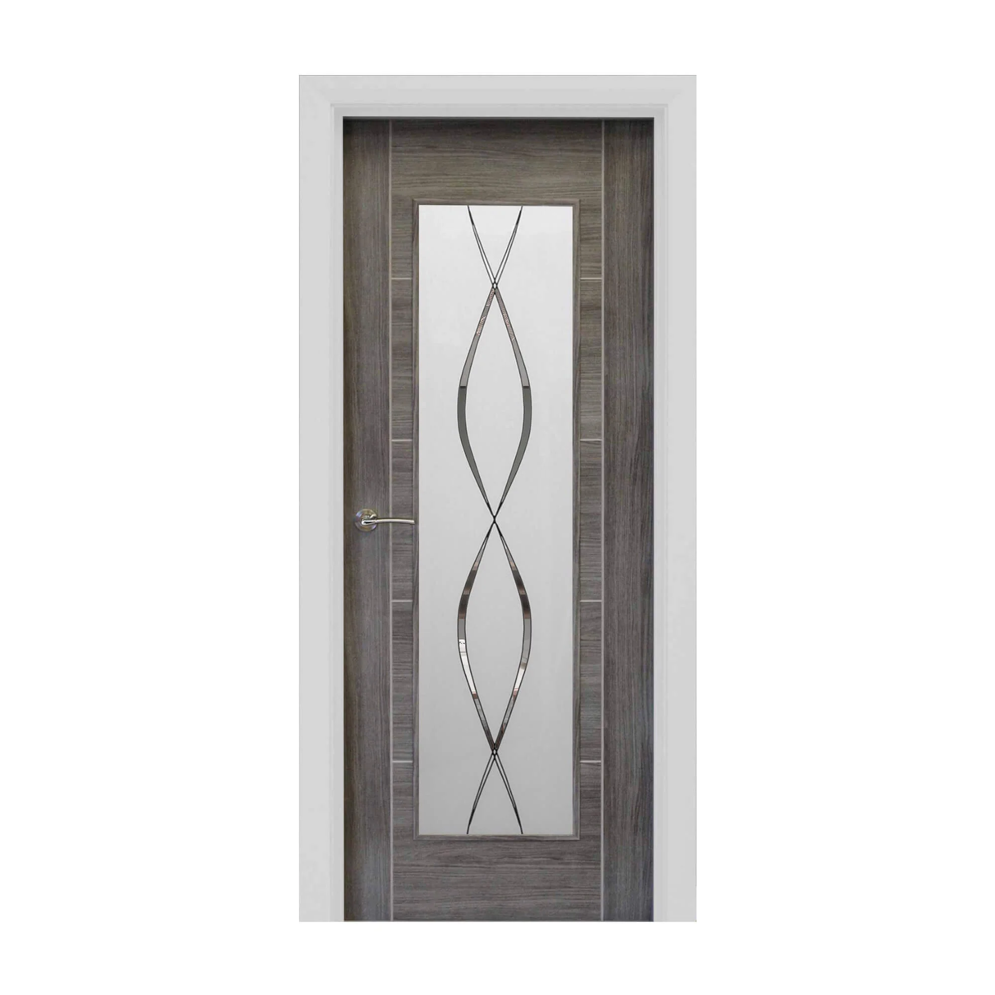Tigris Granite Grey 1 Lite Unglazed Laminate Door (40mm) - Image 7