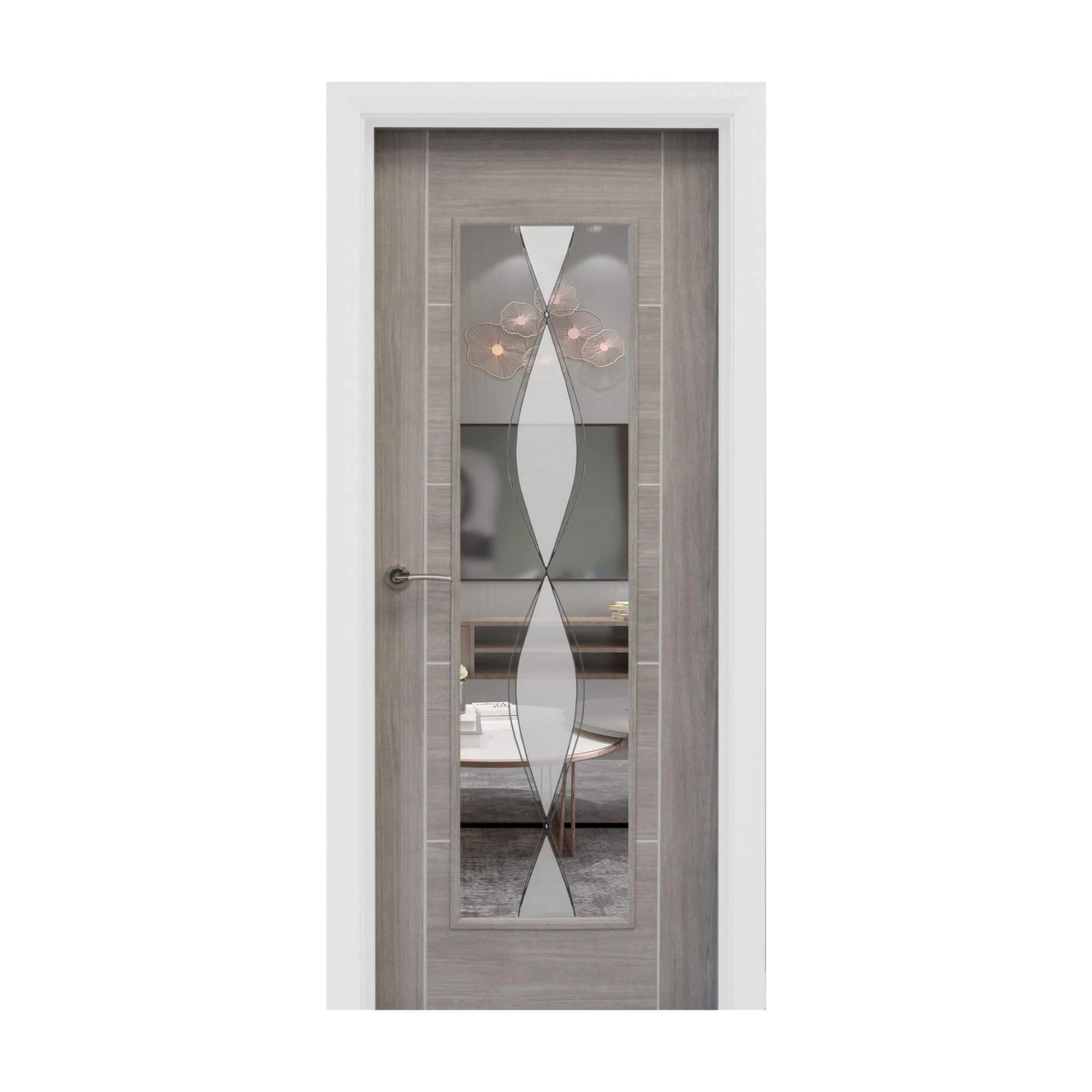 Tigris Lava Grey 1 Lite Unglazed Laminate Door (40mm) - Image 10