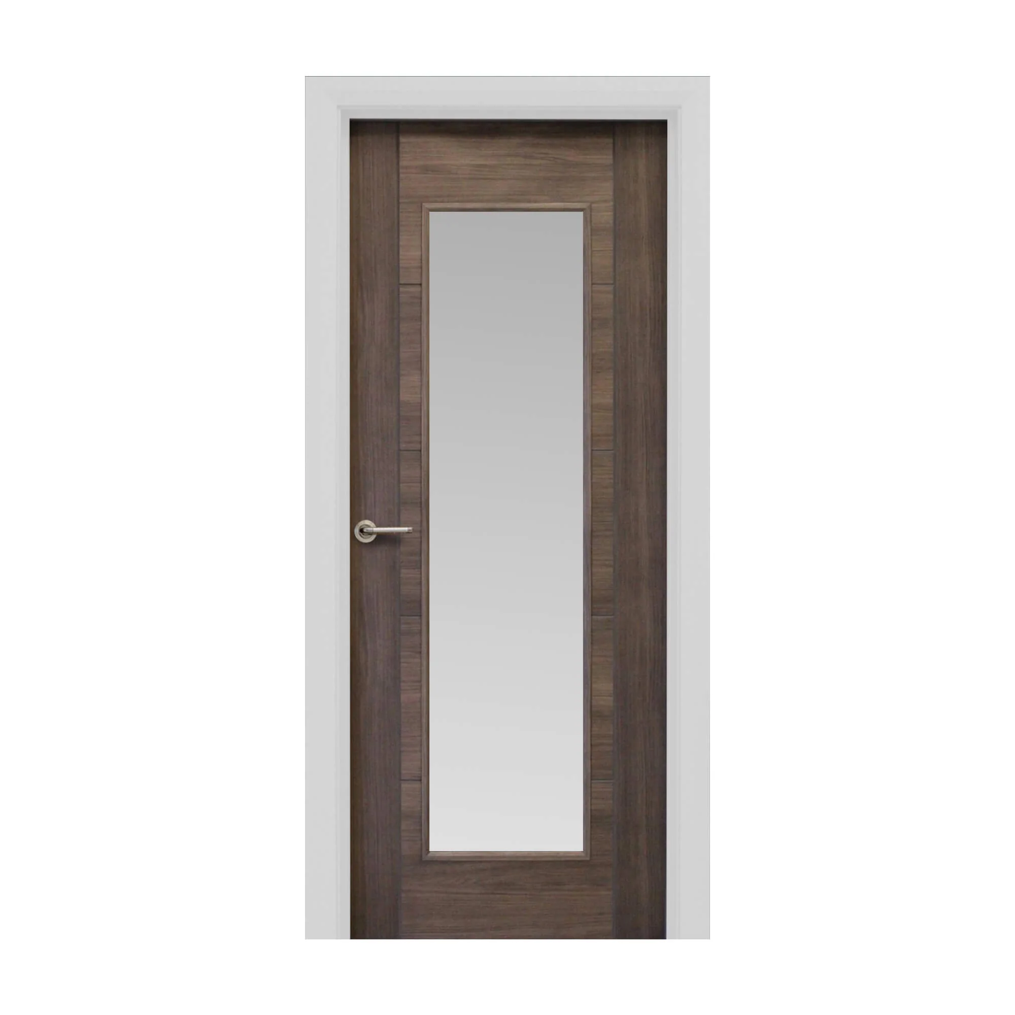 Tigris Walnut 1 Lite Unglazed Laminate Door (40mm) - Image 4