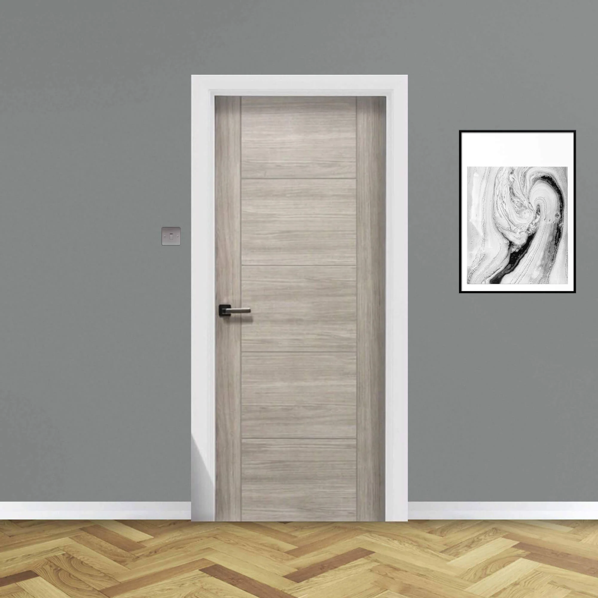Vancouver Stone Grey Laminate Door (40mm) - Image 5