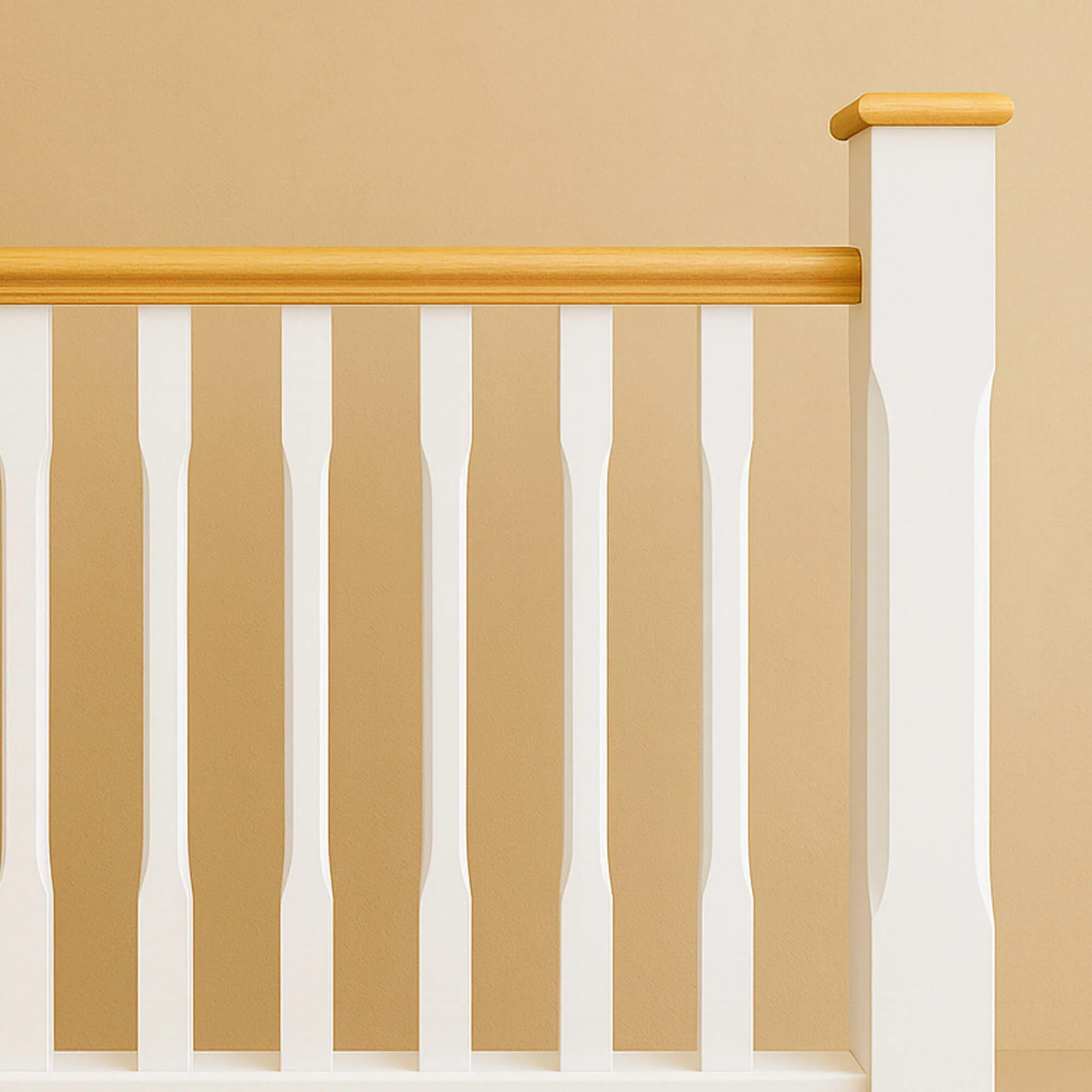 White Primed Chamfered Newel Post - Image 3