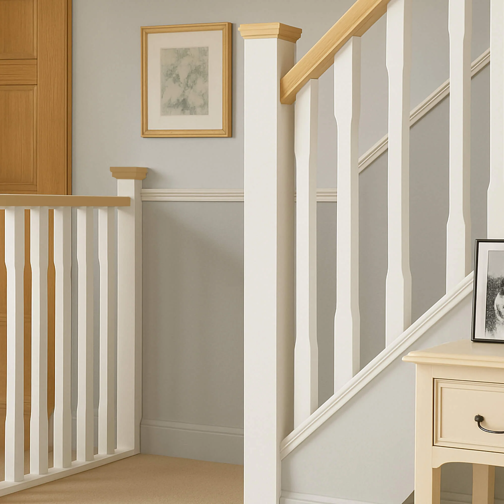 White Primed Chamfered Spindle - Image 5
