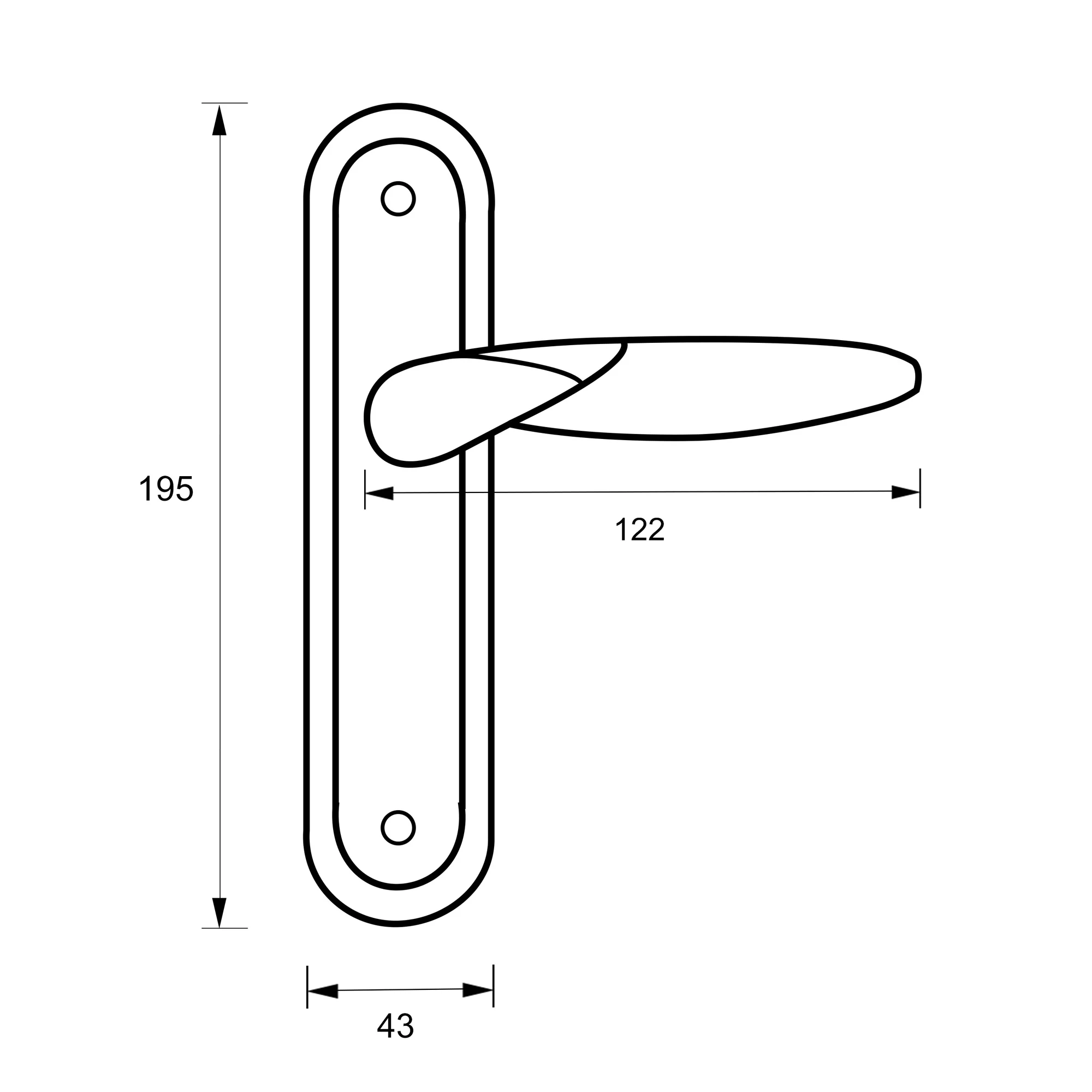 Zeus Nickel Brushed & Polished Chrome Backplate Handle - Image 4